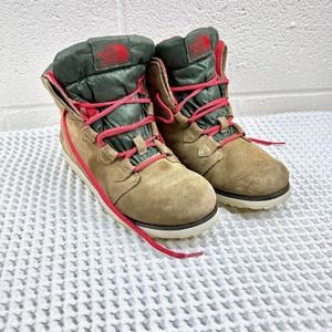 The North Face Brown Chilkat Heatseeker Boots Women’s Leather Suede Sz 9